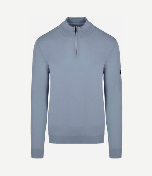 Race halve rits trui steel blue