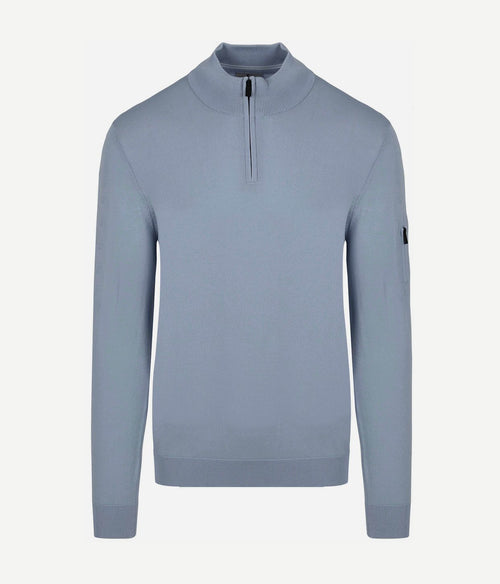 Race halve rits trui steel blue