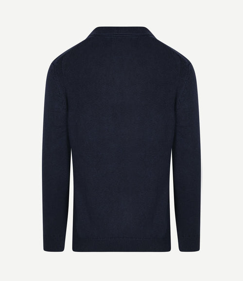 Raw trui riva knit donkerblauw