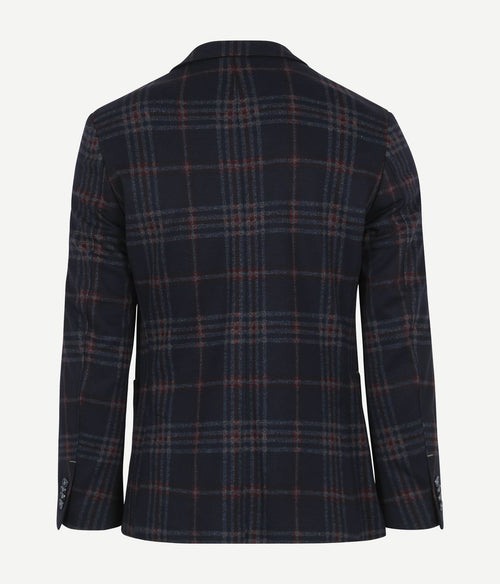 Suitable respect colbert montreal ruit flex donkerblauw