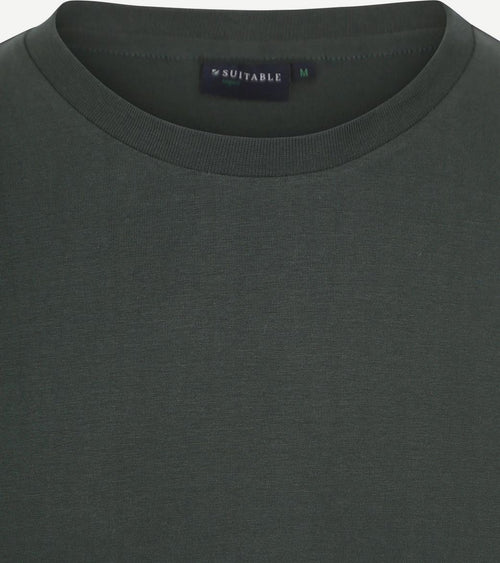 Suitable respect longsleeve heavy t-shirt donkergroen