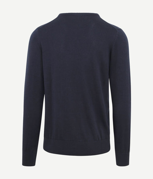 Suitable respect oinix pullover o-hals donkerblauw | Slim-fit