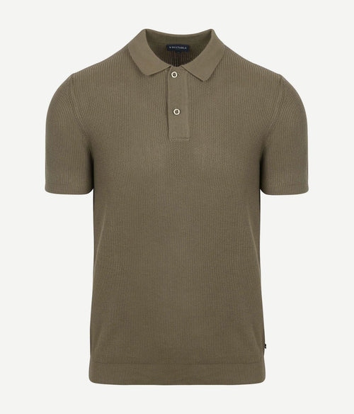 Suitable respect polo structure knit olijfgroen
