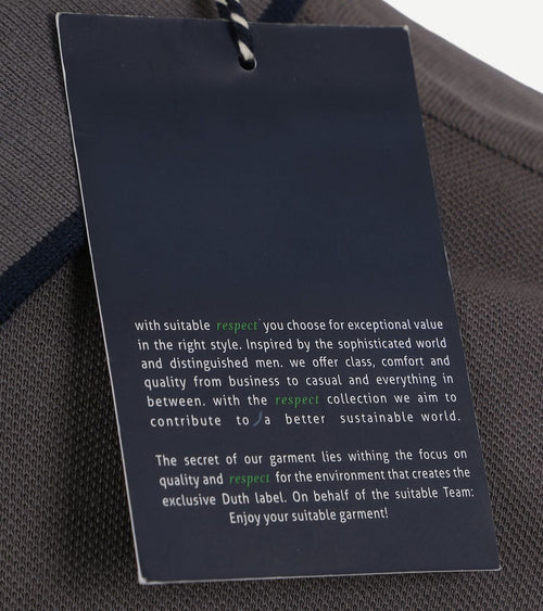 Suitable respect polo tip ferry antraciet | Regular-fit