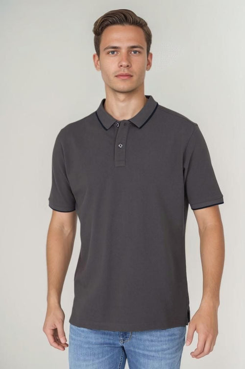 Suitable respect polo tip ferry antraciet | Regular-fit