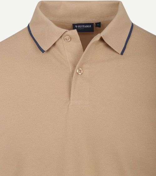 Suitable respect polo tip ferry beige | Regular-fit