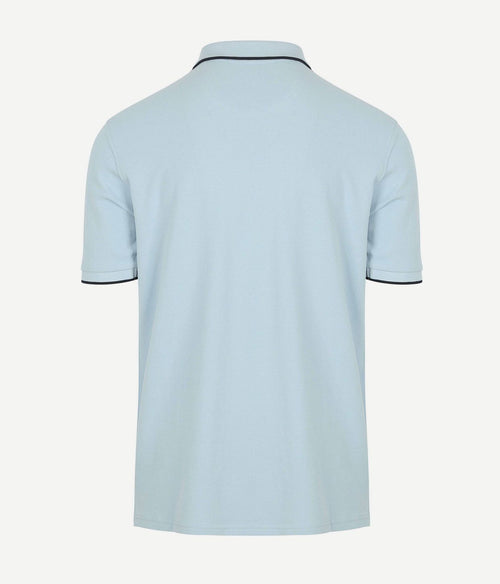 Suitable respect polo tip ferry lichtblauw | Regular-fit