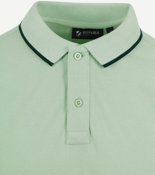 Suitable respect polo tip ferry lichtgroen | Regular-fit