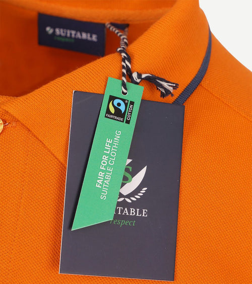 Suitable respect polo tip ferry oranje | Regular-fit