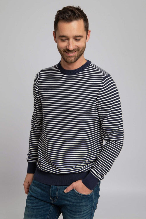 Suitable respect trui otto blauw streep | Regular-fit
