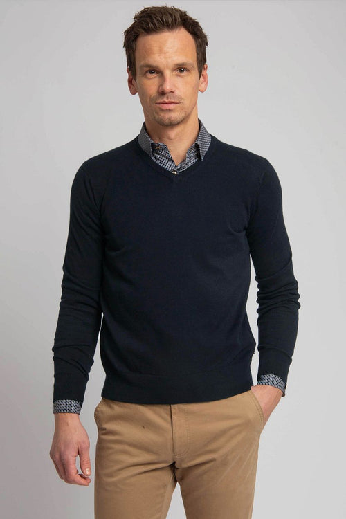 Suitable respect vinir pullover donkerblauw
