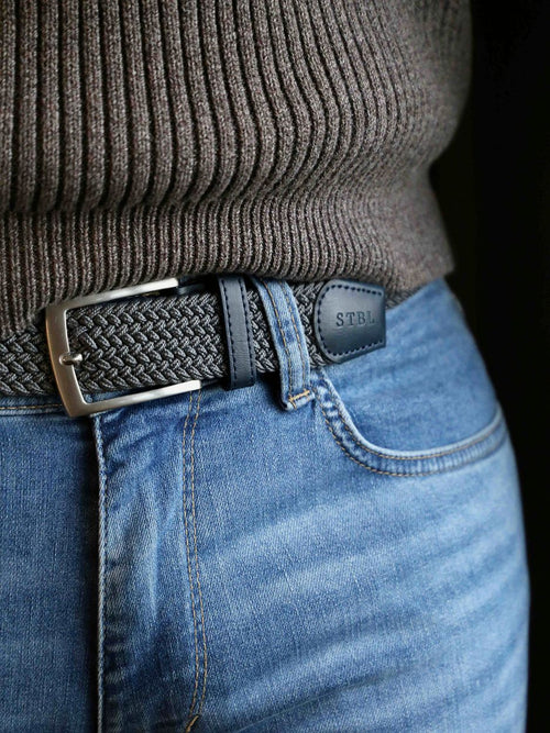Suitable geweven riem antraciet