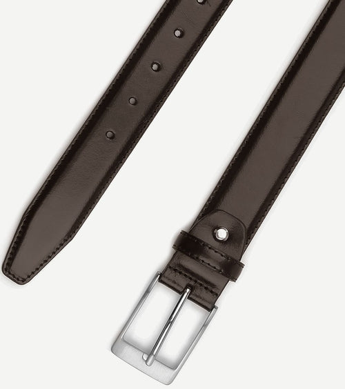 Suitable riem donkerbruin leer 023
