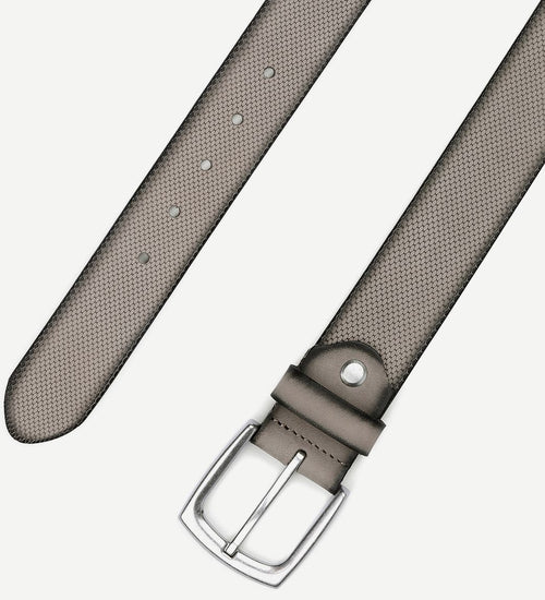 Suitable riem leer grijs