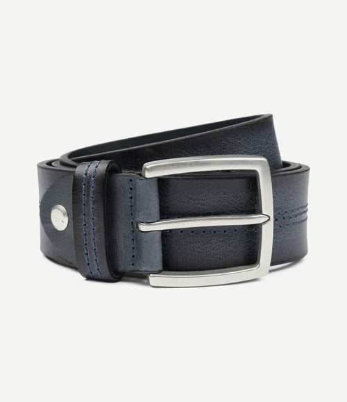 Riem leer donkerblauw