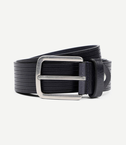 Riem structuur leer donkerblauw