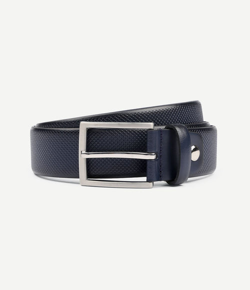 Riem structuur leer donkerblauw