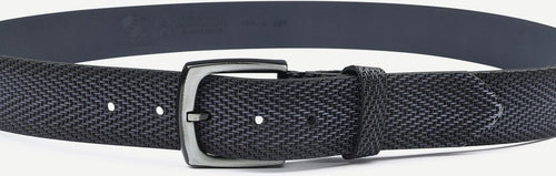 Suitable riem structuur leer donkerblauw