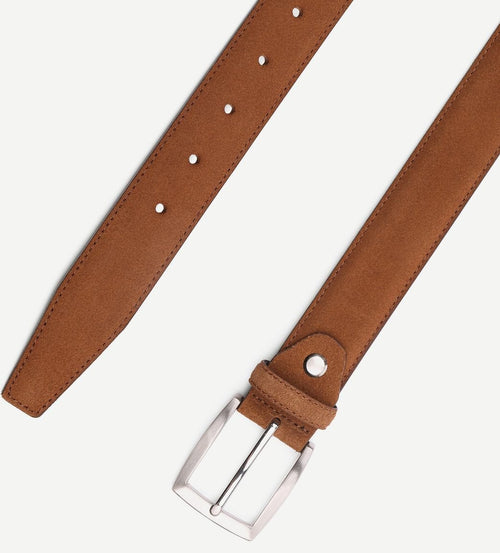 Suitable riem suede cognac 307