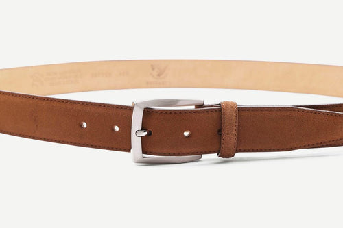 Suitable riem suede cognac 307