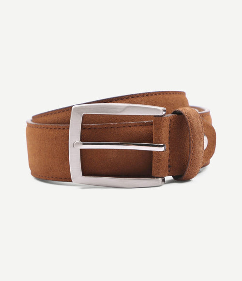 Riem suede cognac 307