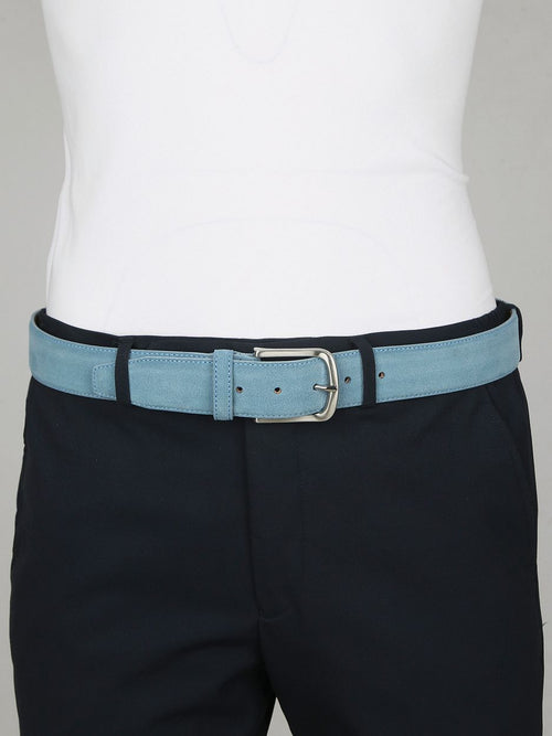 Suitable riem suède leer blauw