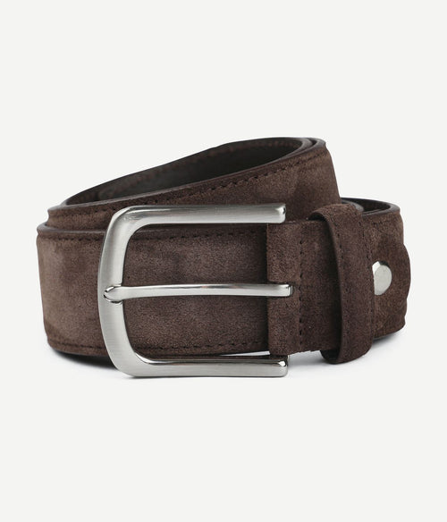Riem suède leer bruin