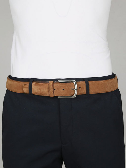 Suitable riem suède leer cognac