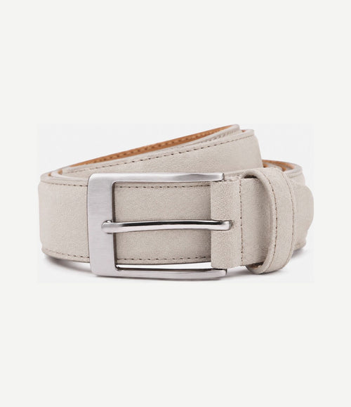 Riem suède leer ecru
