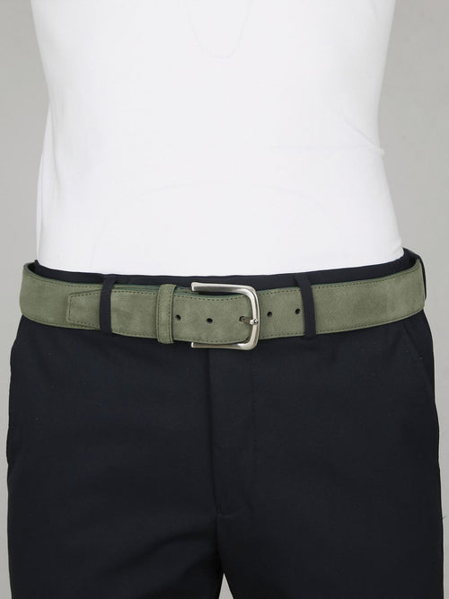 Suitable riem suède leer groen