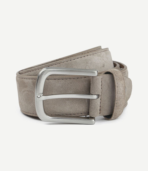 Riem suède leer taupe