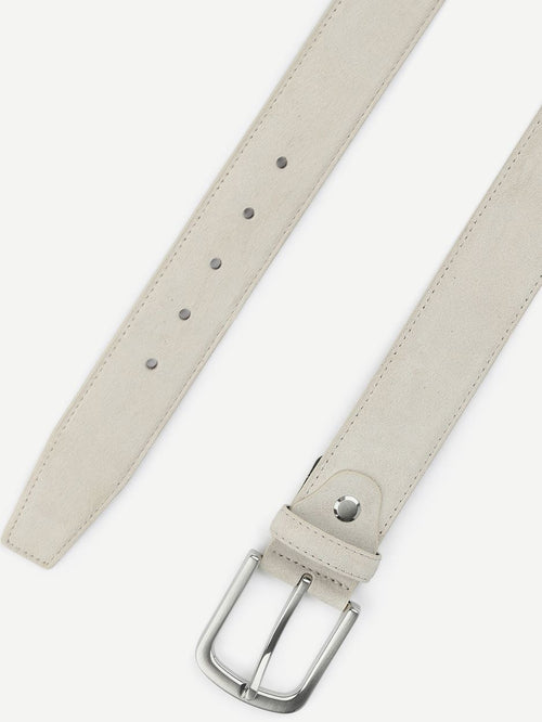 Suitable riem suède leer wit