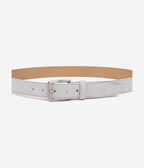 Suitable riem suède leer wit