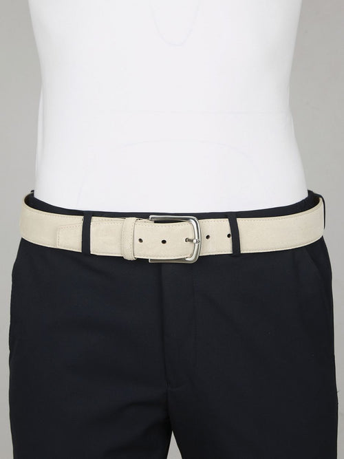 Suitable riem suède leer wit