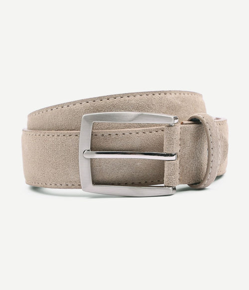 Suitable riem suede wit beige