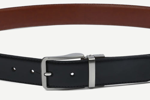 Suitable riem zwart leer