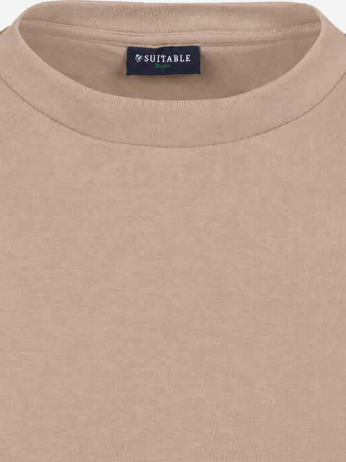 Rink t-shirt backprint heavy jersey taupe