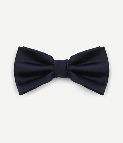 Suitable satin strik blauw