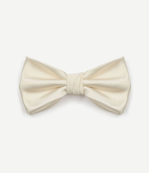 Satin strik off white