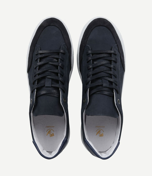 Nubuck skave sneaker donkerblauw