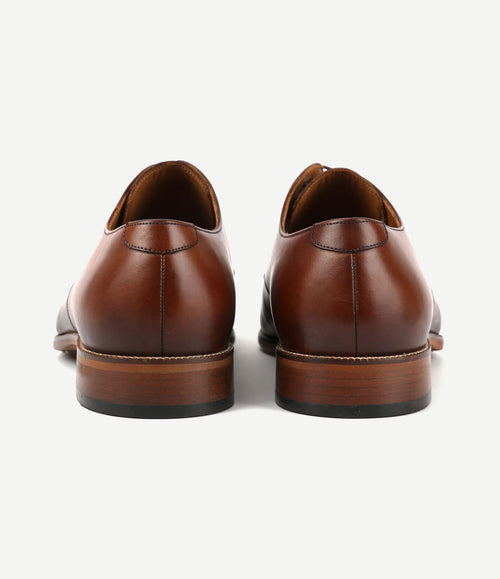 Leren herenschoen donkercognac