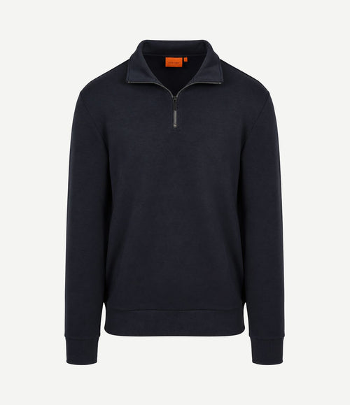 Scuba halve rits trui donkerblauw