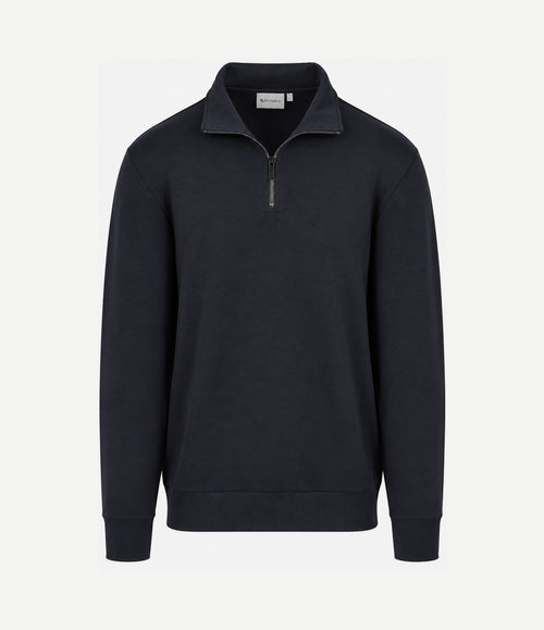 Scuba halve rits trui donkerblauw