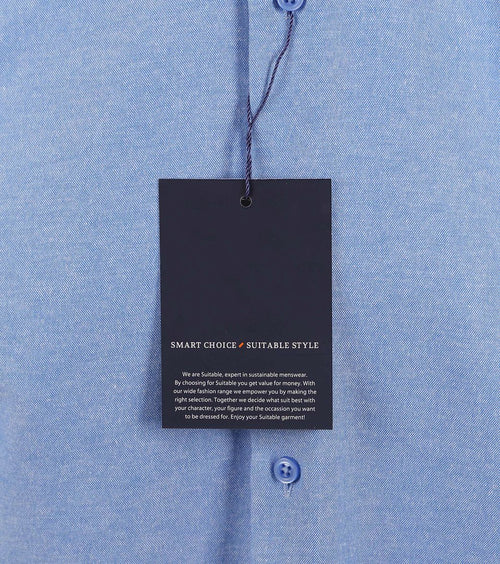 Suitable short sleeve overhemd blauw | Regular-fit