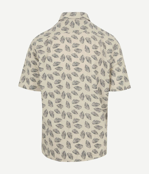 Suitable short sleeve overhemd linnen sheng blauw | Regular-fit