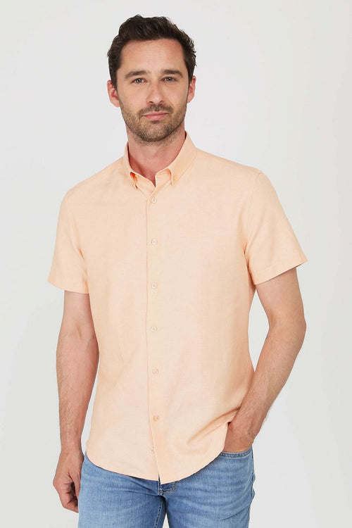 Suitable short sleeve overhemd oranje
