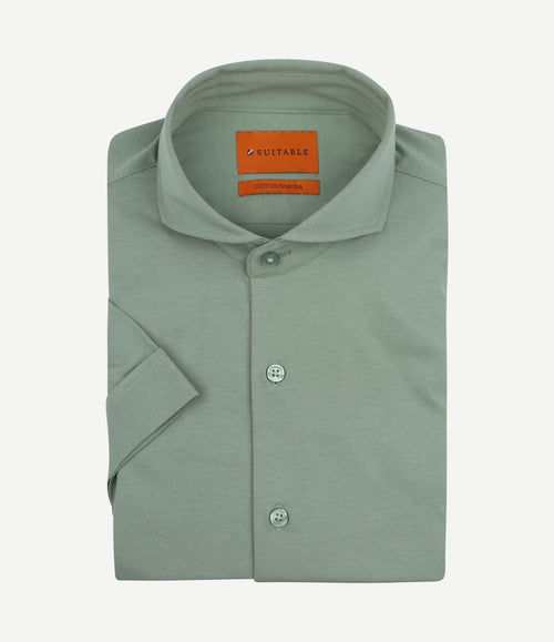 Shortsleeve sorona overhemd erik groen