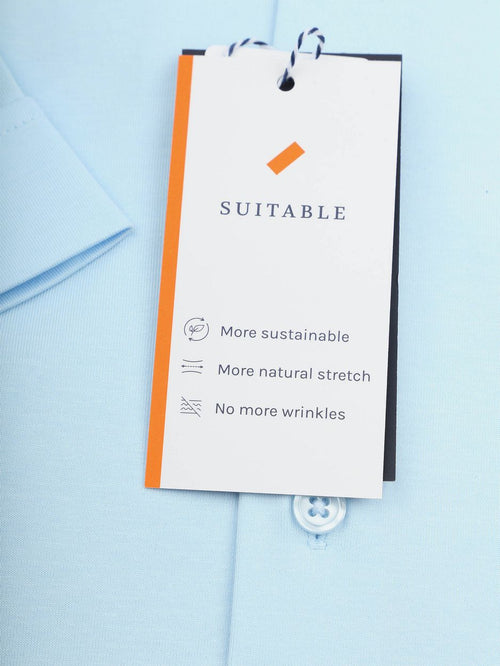 Shortsleeve sorona overhemd erik lichtblauw