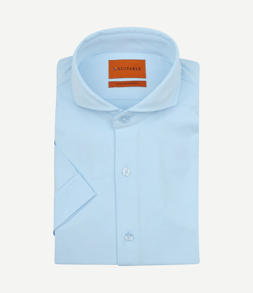 Shortsleeve sorona overhemd erik lichtblauw