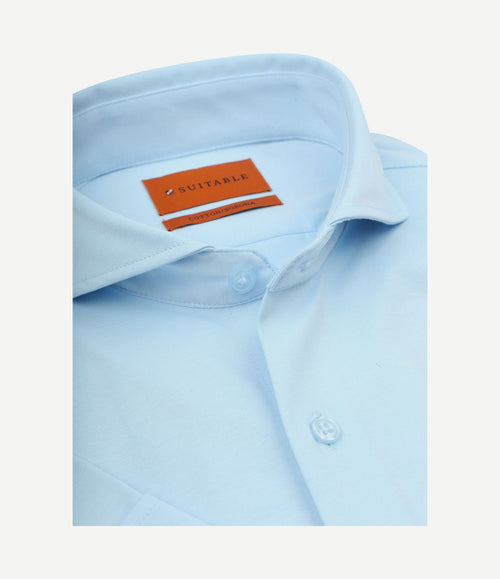 Shortsleeve sorona overhemd erik lichtblauw